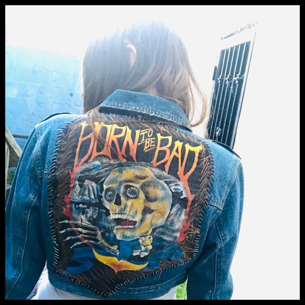“BORN TO BE BAD” Punk Jacket - Picture 2 of 9